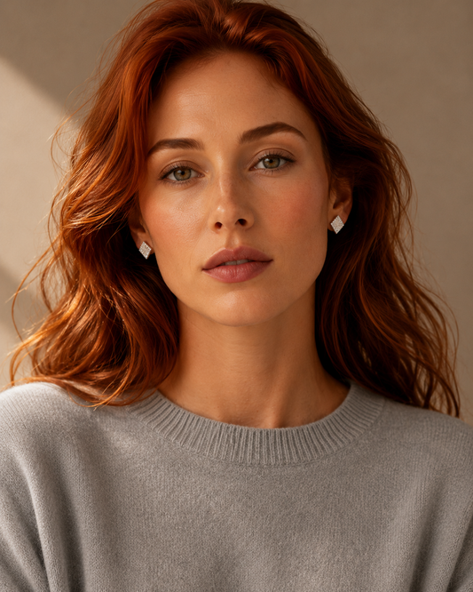 Moonlight Beam Stud Earrings