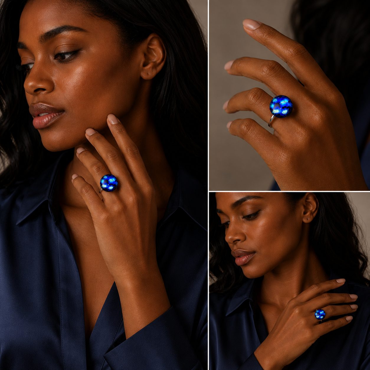 Northern Lights Blue Ring