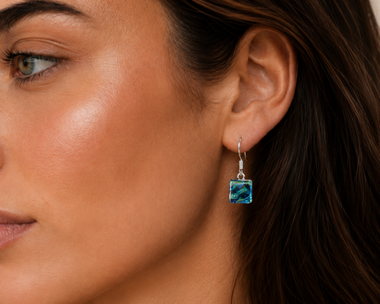 Northern Lights Cube Drop Earrings