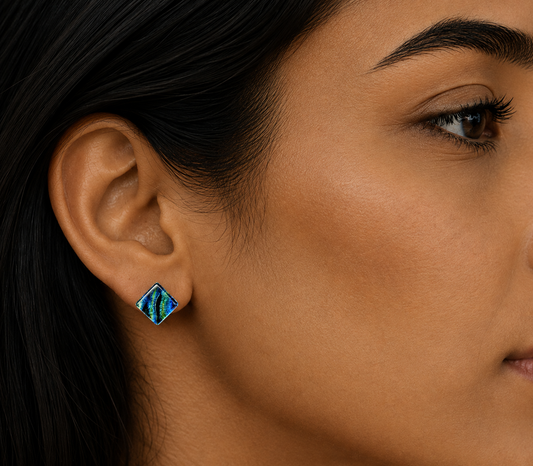 Aurora Cube Studs