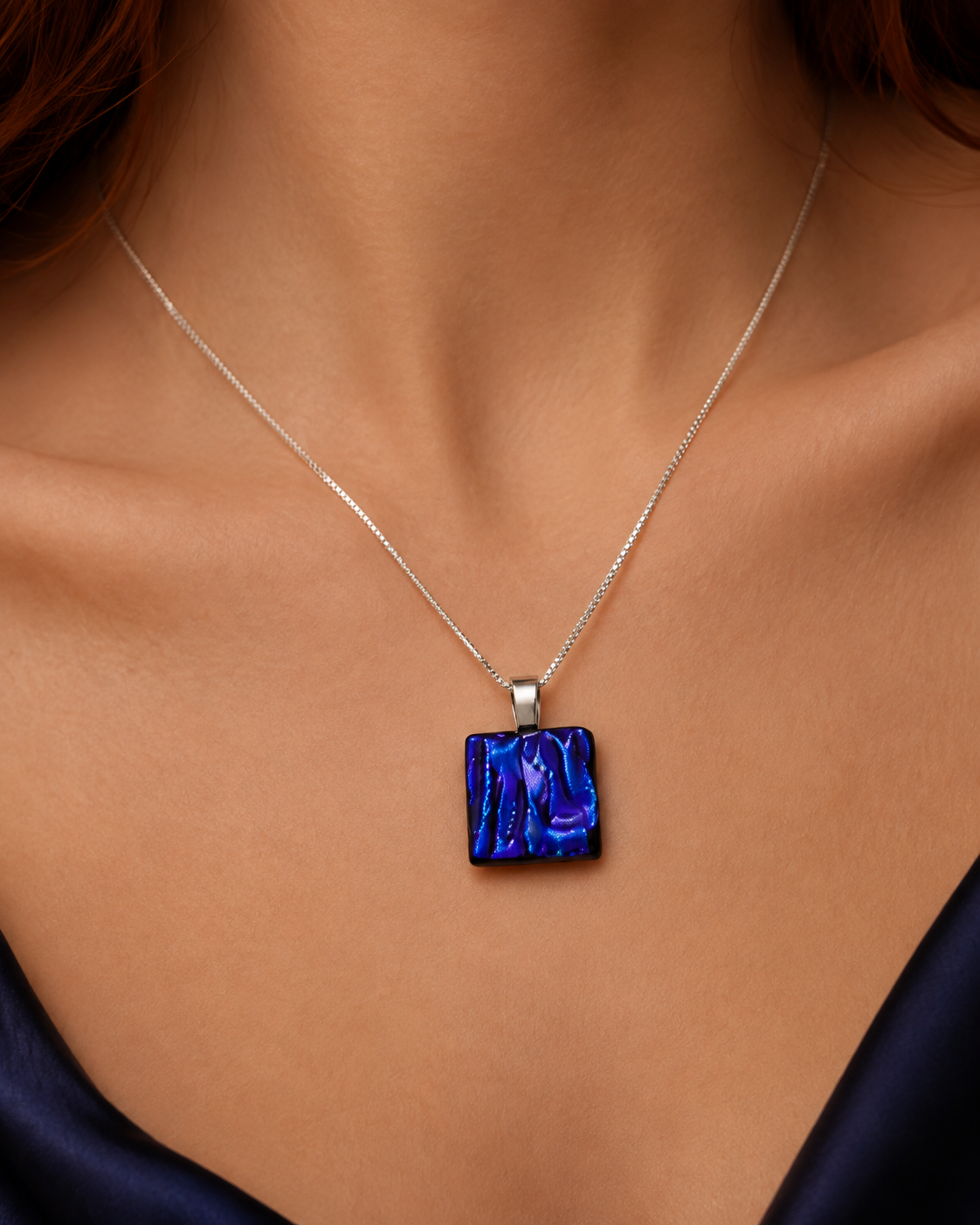 Northern Lights Dark Blue Pendant
