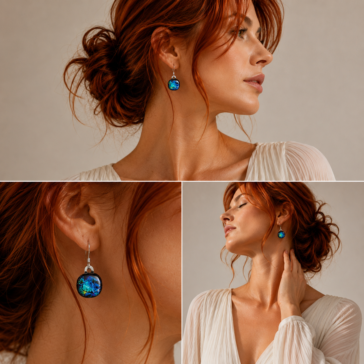 Northern Lights Green Drop Earrings