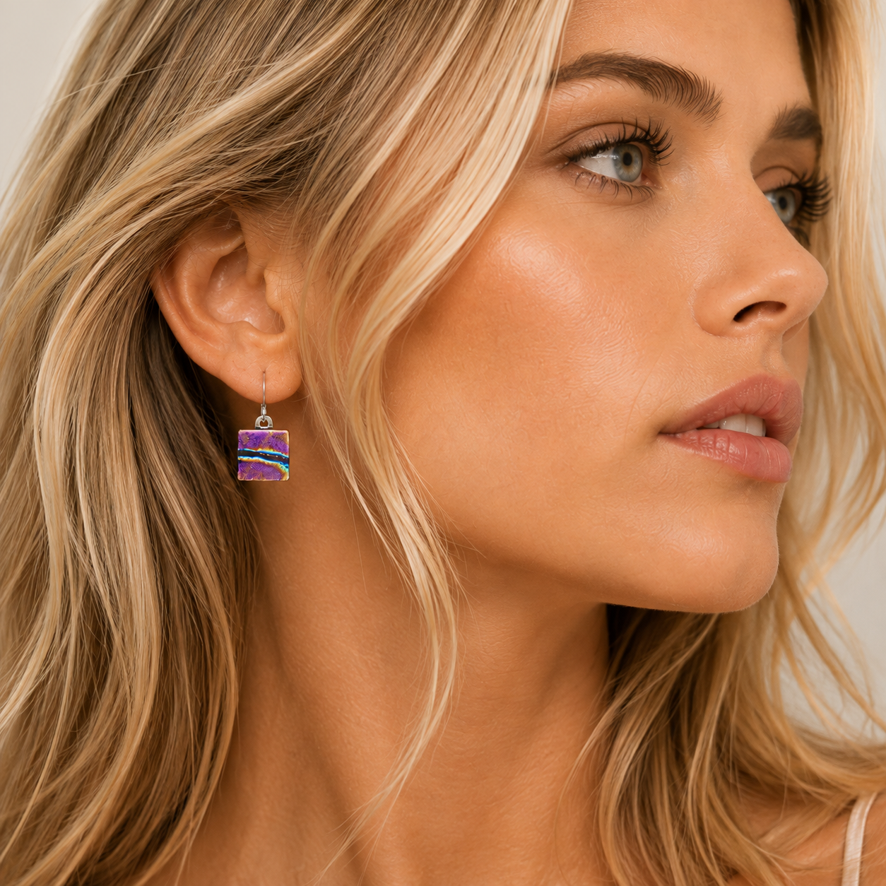 Northern Lights Pink Drop Earrings