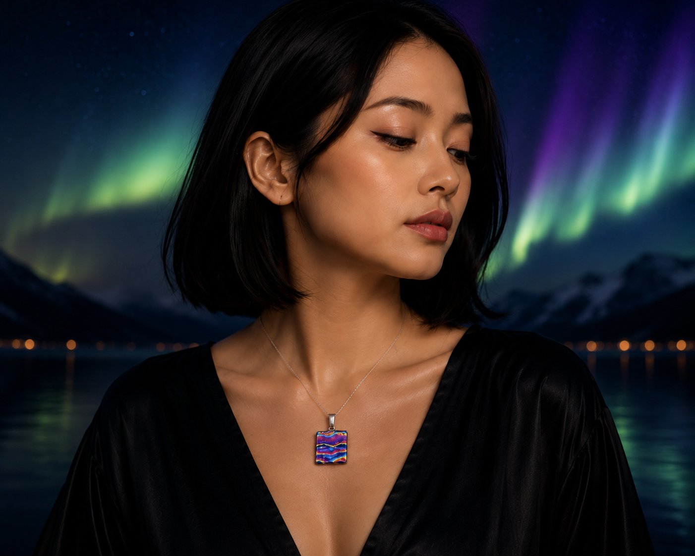 Northern Lights Pink Pendant