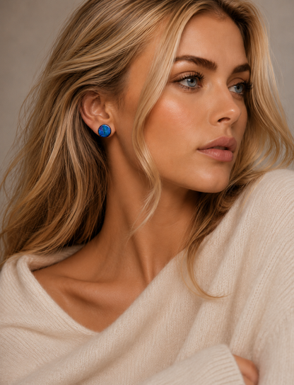 Ocean Wave Stud Earrings